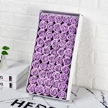 50 шт. цветочное ароматизированное мыло для ванны лепестки роз растение эфирное масло Роза Мыло Набор банное мыло в форме лепестков подарок на свадьбу