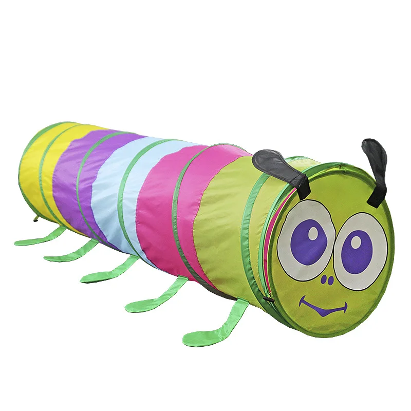 

Foldable Pop Up Caterpillar Tunnel Tube Play Tent Garden Game Playhouse Toy For Kids Baby Developmental