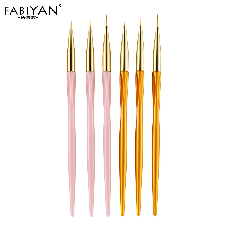 

7/9/11mm 3Pcs/set Nail Art Liner Flower Painting Brush 3D DIY Lines Grid Stripe Drawing Detailing Manicure Tool UV Gel Tips Pen
