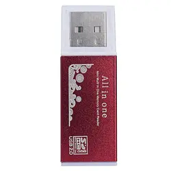 USB 2,0 все в 1 мульти слот для карт памяти кард-ридер (красный)