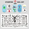 Kimcci Christmas Nail Art Stamping Plate Snowflake Reindeer Tree New Year Pattern Manicure Image Template Festival Nails Stencil 5