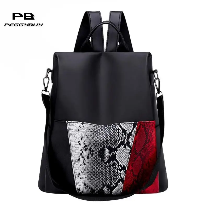 

Anti-theft Oxford Backpack For Teenage Girls Waterproof Women Backpack Snakeskin Travel Book Backbag Rucksack Mochila dos Femme