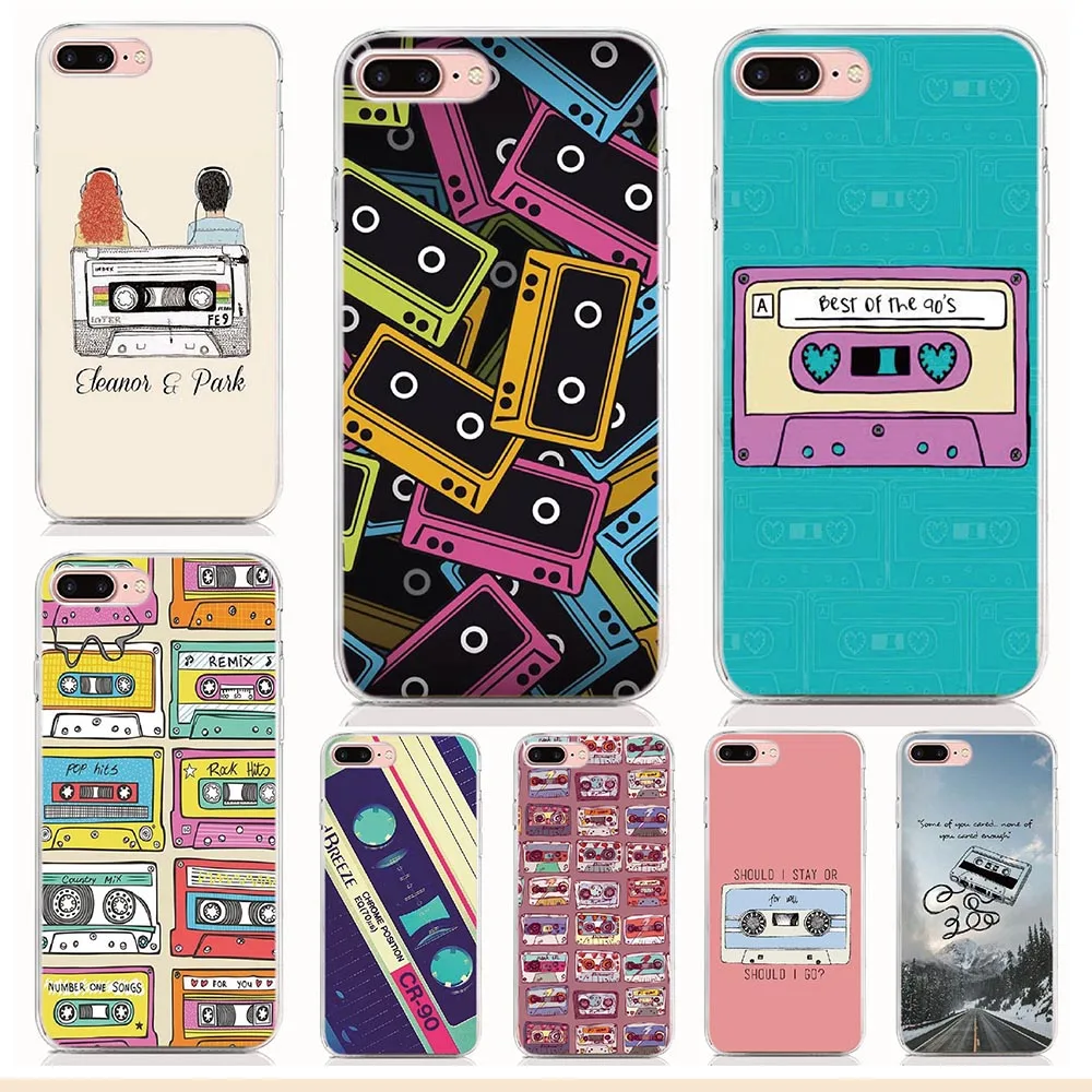 For BQ Aquaris X2 Pro X C X5 Plus E5 V VS U case Print Retro cassette tapes soft TPU Phone cases | Мобильные телефоны и