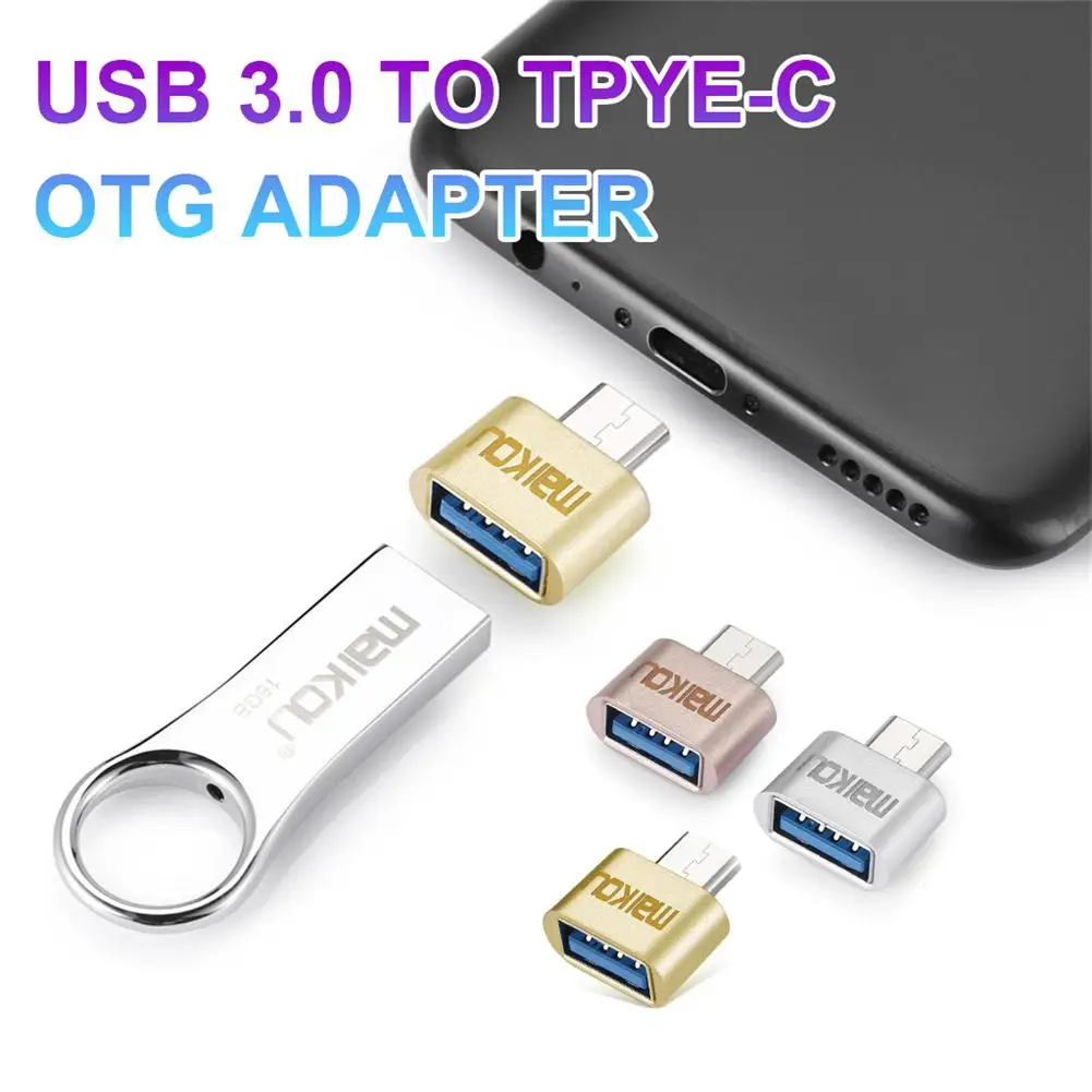 Мини металлический USB 3,0 мужчина к type-C Женский адаптер OTG USB3.0 к USB C адаптер конвертер для Macbook для смартфонов/планшетов