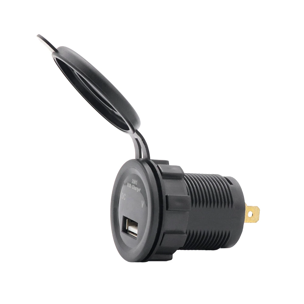 12V 24V 2.1A с цифровой светодиодный вольтметр USB Автомобильное зарядное устройство