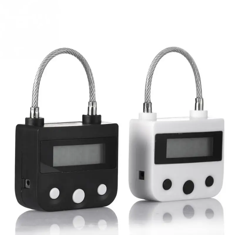 

New Time Lock Fetish Handcuffs Mouth Gag Electronic Timer Bondage Restraints Chastity Couples Toys Adult Game Bondage Lock #1124