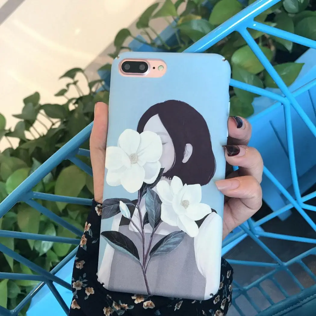 Creative Fashion Illustration Anti-fall Phone Case Back Hard Cover For iPhone Easy to install and remove.. | Мобильные телефоны и