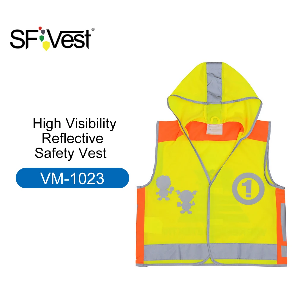 

SFVest High Visibility Children Safety Reflective Vest Kindergarten Reflecting Coat Safety Road Traffic Warning for Kid Boy Girl