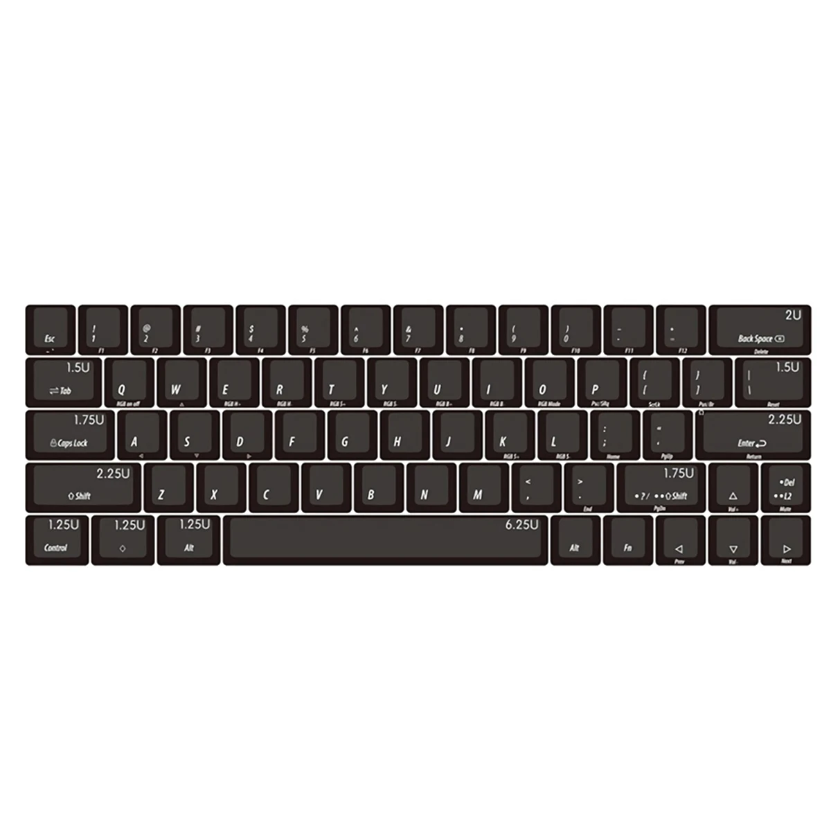 64 ключ светильник прозрачный ABS колпачки OEM профиль Набор для GK64 Merchanical игровая
