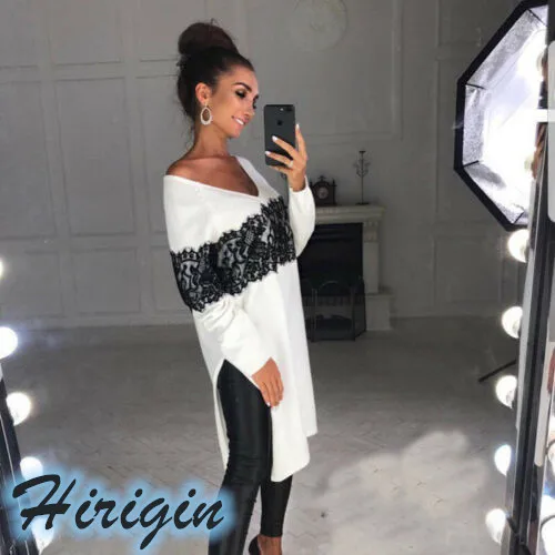 Summer Women Clothes 2019 New Casual Woman Long Sleeve V-neck White Jumper Pullover Long No Cap Tops Summer Women Clothes 2019 New Casual Woman Long Sleeve V-neck White Jumper Pullover Long No Cap Tops