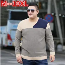 10XL 8XL 6XL 5XL социальной хлопок для мужчин пуловер свитеры для женщин Повседневное вязаный полосатый вязаный свитер masculino трикотаж одежда