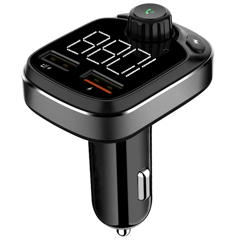 C20 Wireless Car Bluetooth Fm Transmitter Dual Usb Charger Aux Input Tf Card Wireless Charger For Samsung Note 9