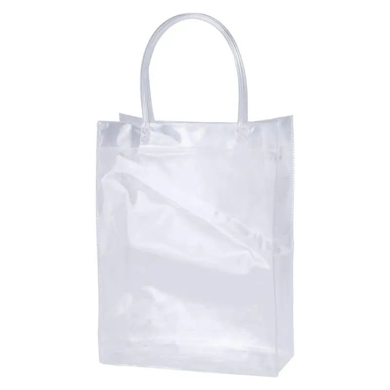 Vino 2pcs Hielo Bolsa Port/átil Plegable De PVC Transparente Claro De Hielo Bolsa Bolso M/ás Fresco con Mango De Vino Blanco Champagne Cerveza Fr/ía