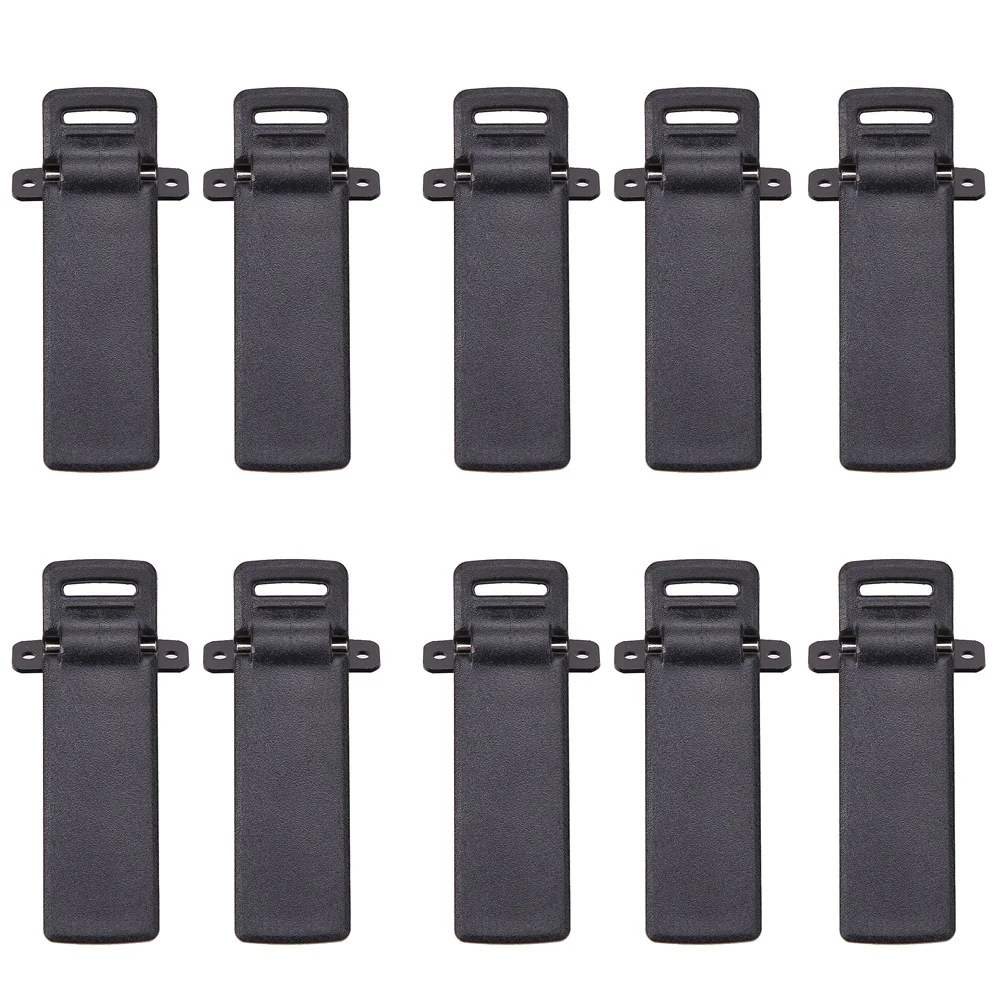 

10Pcs Walkie Talkie clamps Spare Part Back Belt Clip for Baofeng 2-way Radio UV5R For Baofeng intercom UV5R / 5RA / 5R + / 5RB