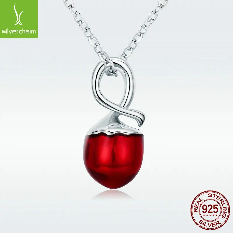

Summer Collection 925 Sterling Silver Summer Fruit Hazelnut Pendant Necklaces for Women Sterling Silver Jewelry