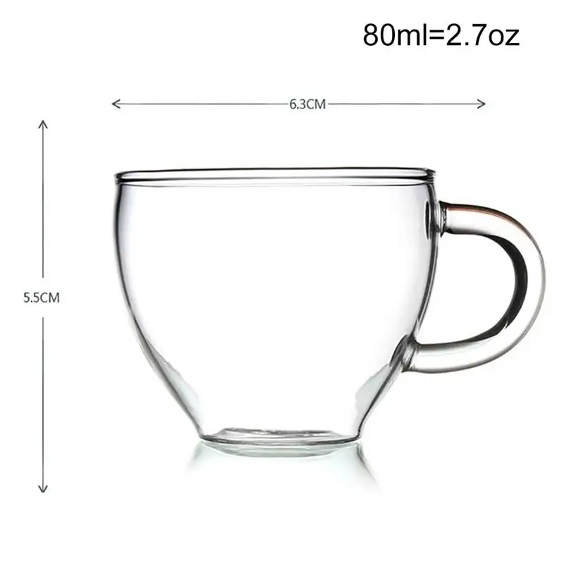4 шт 2 7 oz креативные прозрачные Мини Кофейные молочные кружки чашки высокого
