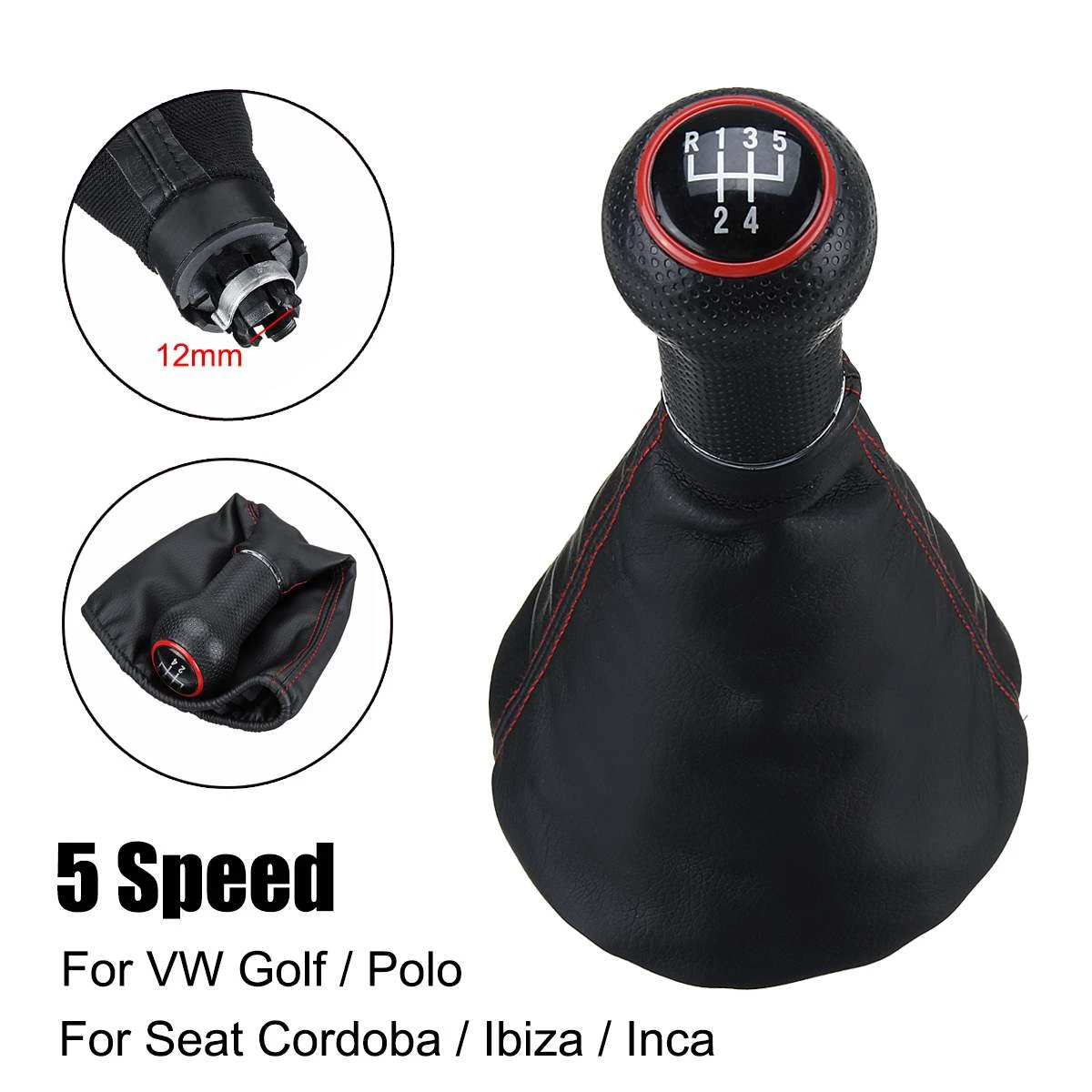 5 速マニュアルギアシフトノブレバーシフターゲー Vw ポロゴルフ Mk4 Seat Ibiza Gear Shift Knob Aliexpress