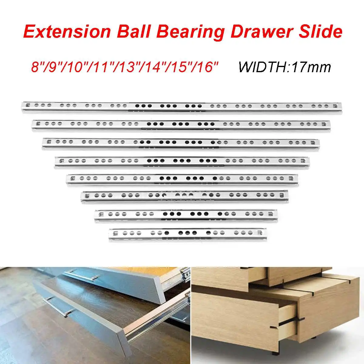 2pcs Lot Mini Drawer Slides Short Steel Furniture Guide Rail Full