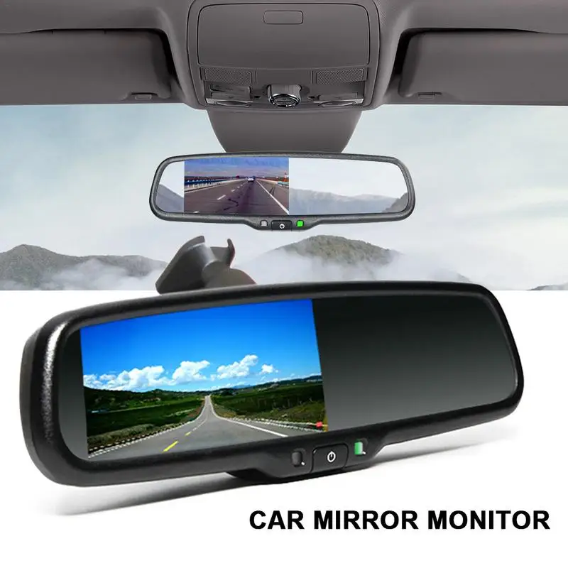 

4.3 Inch LCD Car Windscreen Rear View Mirror Monitor With Fixed Mounting Bracket Monitor Parking Assistance