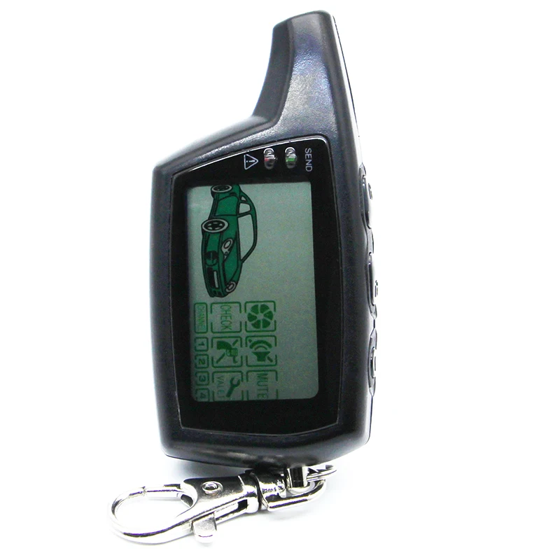 

DXL 3000 LCD Remote Control Chain Keychain for Russian Version Vehicle Security Two way car alarm system PANDORA DXL3000