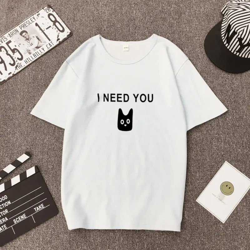 Spring Summer New Woman T-shirt Fashion Letters Print Short Sleeve O Neck Cotton Spandex Women Tops Casual Loose T shirt | Женская