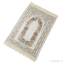 Цветочный мусульманский коврик для молитв 70x110 см синель церемония одеяло Прямая поставка ковер народный-изготовленный на заказ хлопок коврики для исламского поклонения коврик
