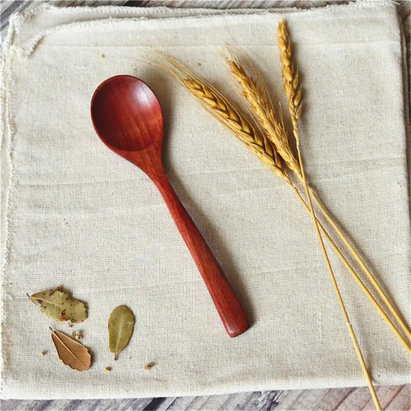 

3 Loaded Anti-falling Wooden Spoons Solid Wood Stirring Spoon Catering Kitchen Cooking Utensils Tool Soup Teaspoon