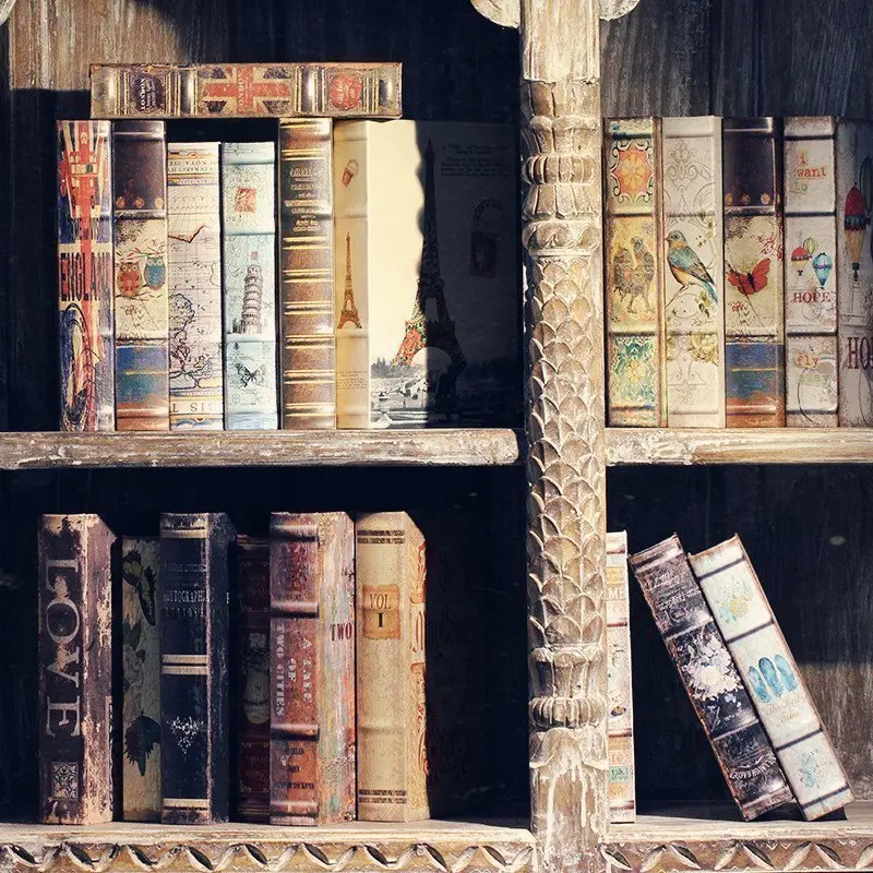 Европейские искусственные в стиле ретро украшения для книг реквизит для фотографий книжный дом мебель для гостиной украшения фрески мебельные аксессуары