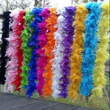  2 yards\lot Clothing Accessories Turkey Feather Multi Color Strip Fluffy Boa Happy Birthday Party Wedding Decorations Supplies 