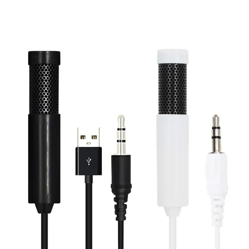 

3.5mm USB Condenser Microphone Mini Studio audio Mic for Laptop Computer chatting over MSN, SKYPE and aiming over internet