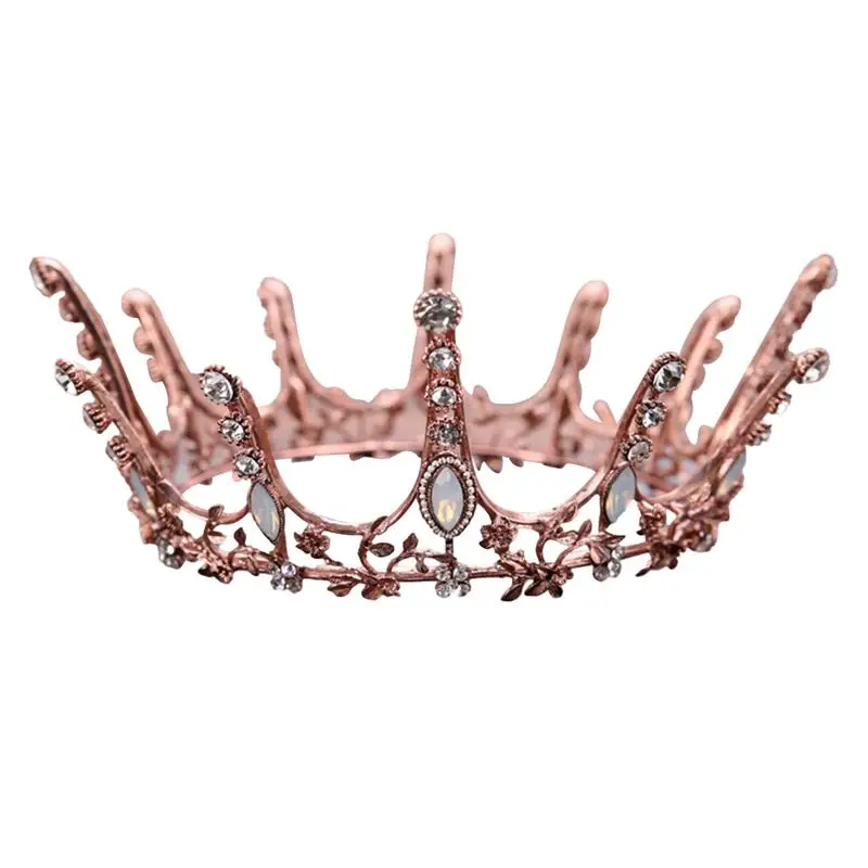 

1pc Crown Vintage Rhinestone Baroque Head Band Crown Headpiece Hearwead for Party Wedding Cosplay