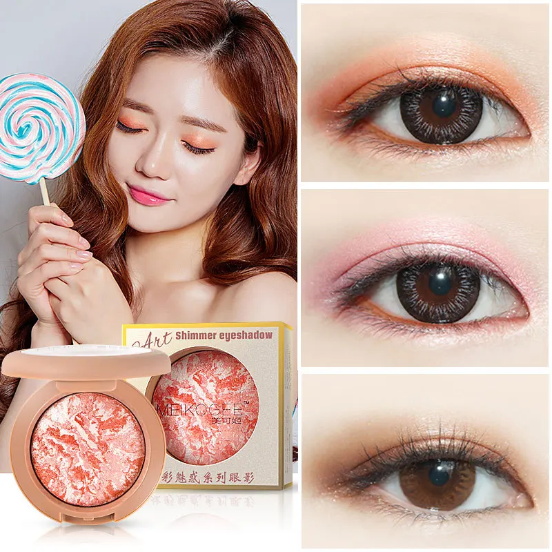 

Make-up Baking Powder High-gloss Earth Orange Grapefruit Marble Eyeshadow Palette
