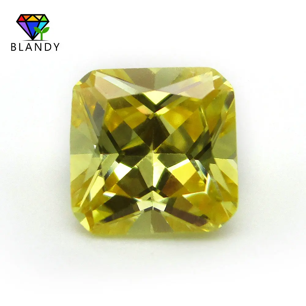 Cubic Zirconia Stone AAAAA Quality 3x3~10x10mm Loose Octangle Shape Princess Cut Golden CZ Synthetic Gems For Jewelry | Украшения и
