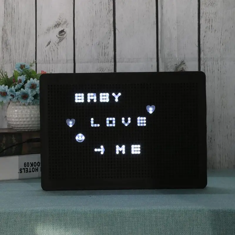 

A4 DIY Letter Combination Cinema Light Box Festival Party Lighting Decor With Letters Accessories ABS Black Light Box