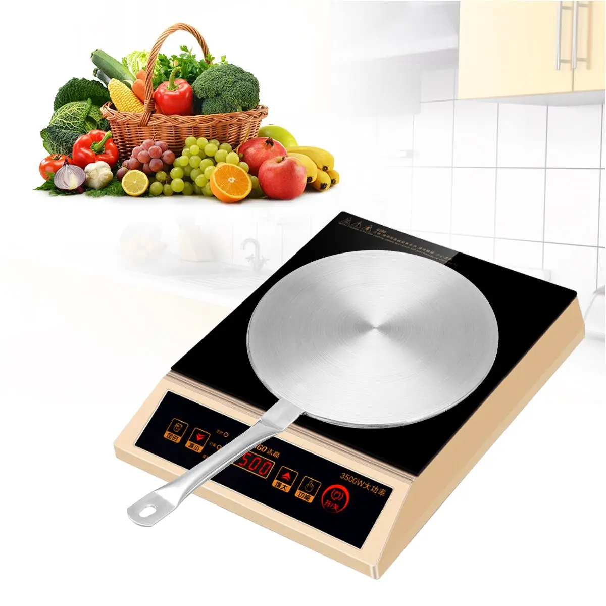 

22cm Induction Cooktop Converter Thermal Guide Plate Induction Cooker Heating For Magnetic Kitchen Accessories Stainless Steel