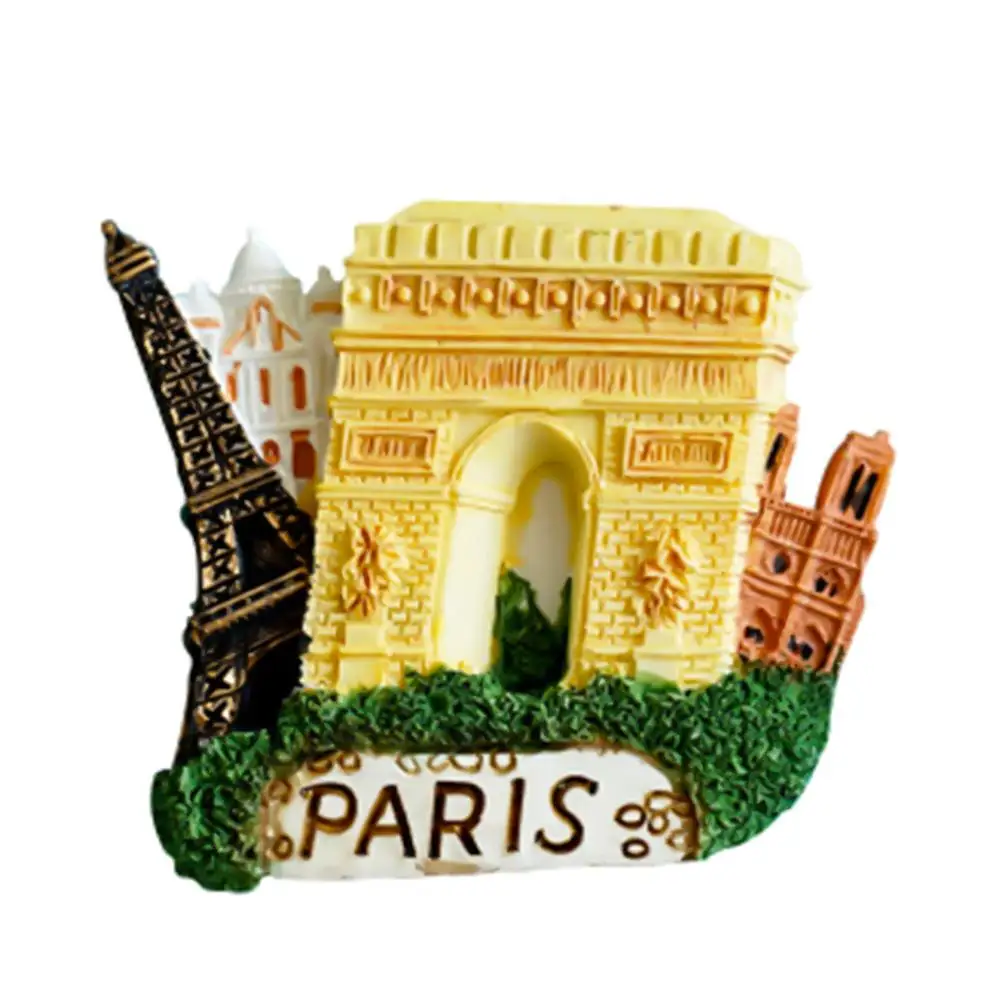 

Refrigerator Stickers France Paris Eiffel Tower Triumphal Arch Notre Dame Innovative Magnetic Stickers Tourist Souvenir Romantic