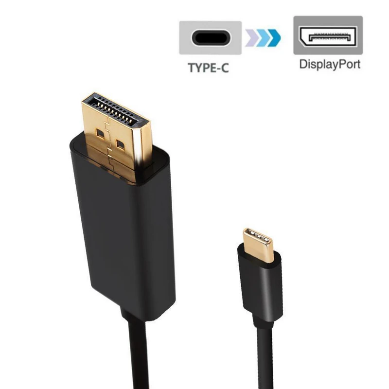 

1.8M USB 3.1 USB-C Type C to Display Port DP Adapter Cable Male to Male Converter For MacBook Tablet PC