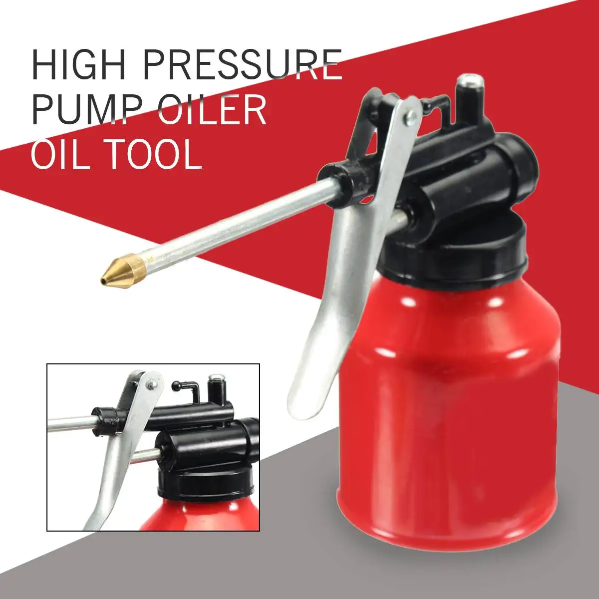 

Universal Autos Oil Pump Action Oiler 250ml Lubrication Feed Can Spray Guns Pot Oil Can Plastic Machine Oiler Grease