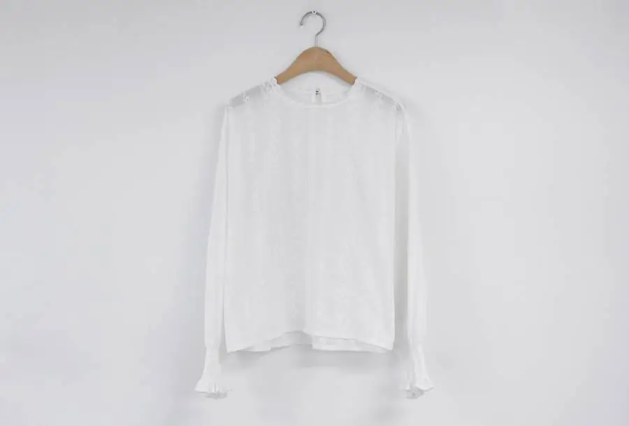 Embroidery Lace Shirt Spring femme Casual white Tops Women Long sleeve Linen Cotton Girls Blouse Pl
