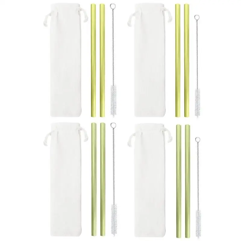Bamboo Drinking Straws Set Reusable Bar Straws with Brushes Straw with Cleaner Brush For Mugs Bamboo Drinking Straws Set Reusable Bar Straws with Brushes Straw with Cleaner Brush For Mugs