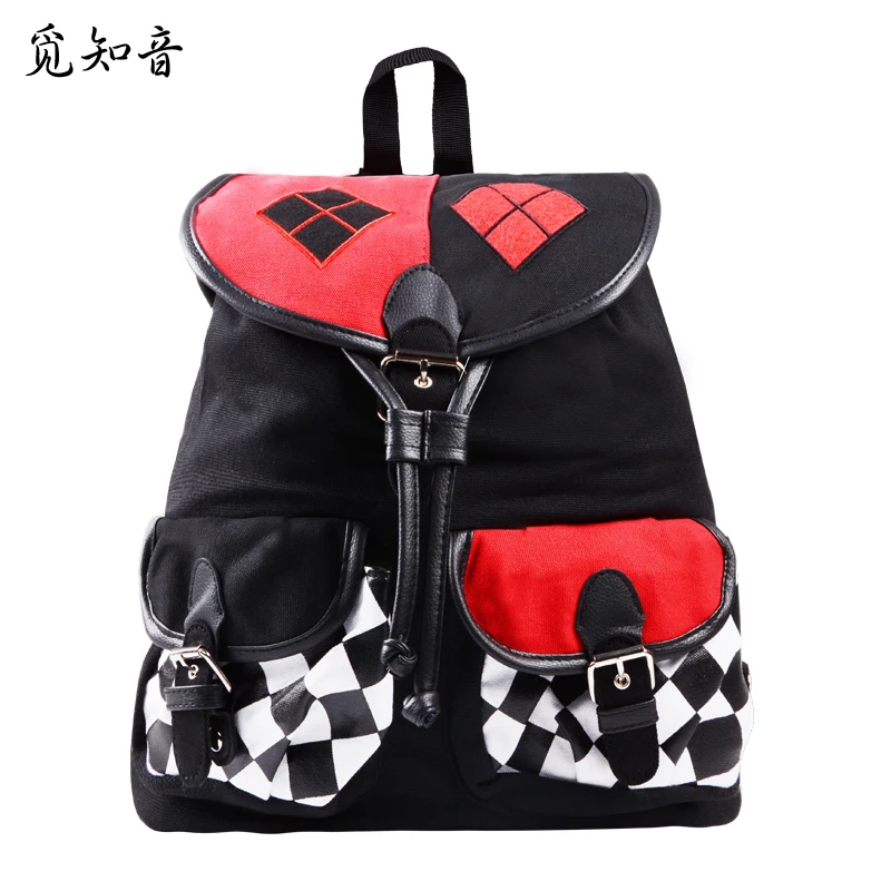 Free Shipping Official Dc Comics Harley Quinn Knapsack Backpack School Bag For Birthday Gift