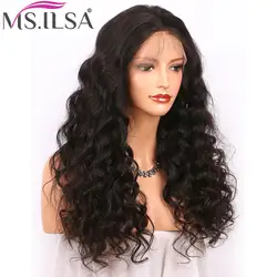 250% Плотность 13X6 синтетические волосы на кружеве человеческие волосы Искусственные парики для женщин глубокая волна натуральный
