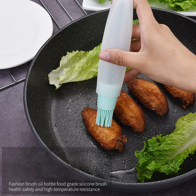 

1PC Kitchen Supplies Silicone Baking Cake Brush Tool Kitchen Accessories Bread Pastry Liquid Oil Pen Tube Brush BBQ Tool