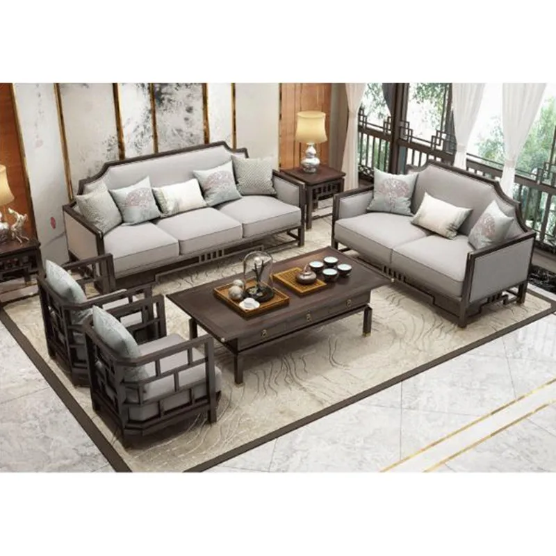 Sofa Set Living Room Furniture Modern Chinese Design Wooden