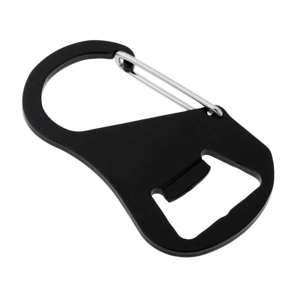 

Aluminum Alloy Water Bottle Opener Beer Can Opener with Keychain Clip Carabiner Outdoor Sports Small Tools