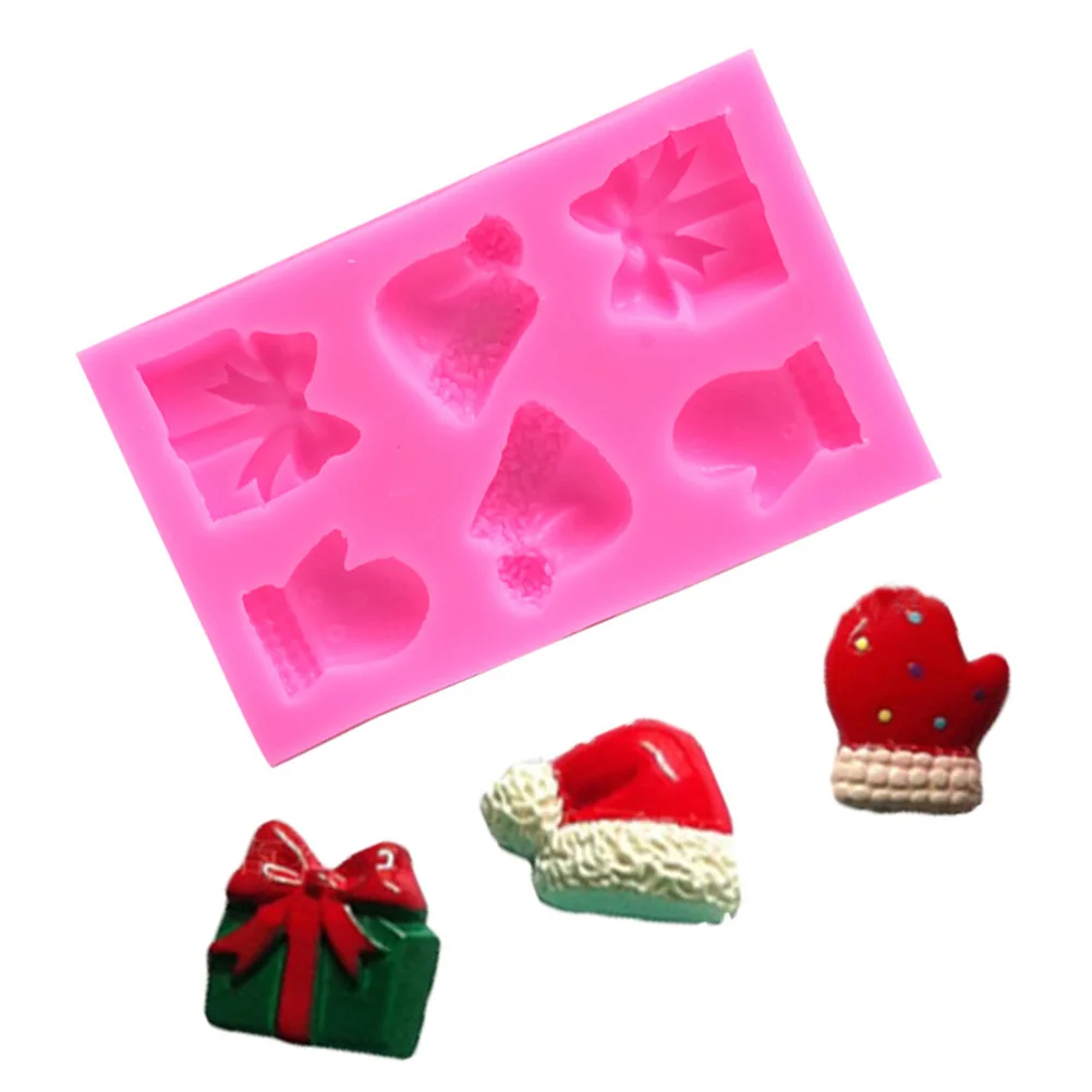 

Candy Chocolate Muffin Jelly Pudding Random Color 3D Christmas Cake Mold 6 Cavity Silicone Craft Art Molds For Homemade