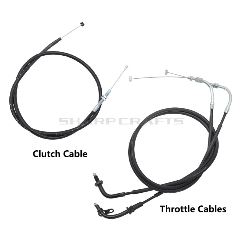 

Motorcycle Steel Throttle Cables Line & Clutch Cable Wire Kits For Yamaha V-star XVS XVS400 XVS650 Dragstar DS DS400 DS650