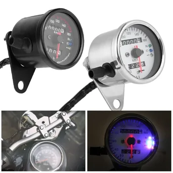 

Motorcycle Odometer Speedometer Gauge Signal Dual Digital Display KM/H Without Kege Metal for all motorcycle DC 12V Universal