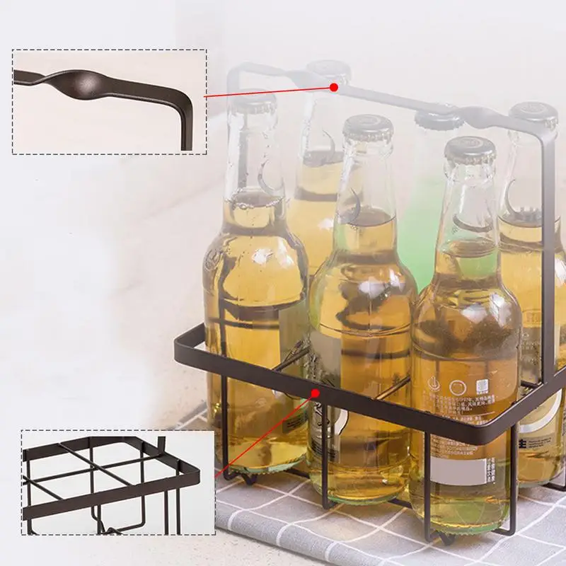 Креативное хранение пива стойка кованая железная фляга стойка для хранения домашнее Вино органайзер для пива вечерние украшение кухонного стола Органайзер