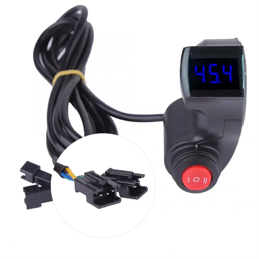 

Thumb Throttle with LCD Digital Battery Voltage Display and 3 Speed Switch for Bike Bicycle